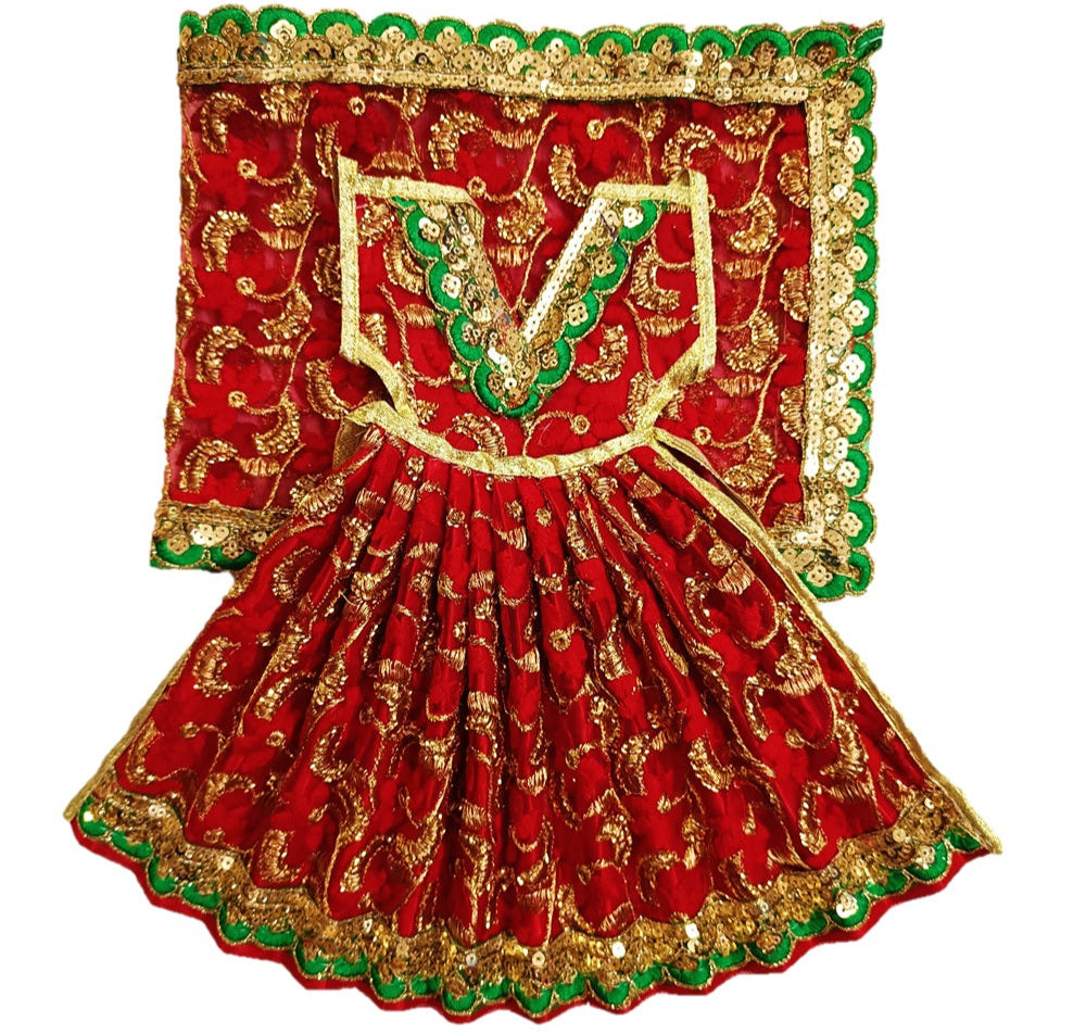 Mata Rani _Poshak_ Vastra for Devi Idol Figure - (24