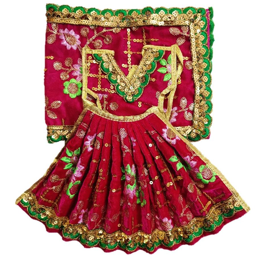 Mata Rani _Poshak_ Vastra for Devi Idol Figure - (24