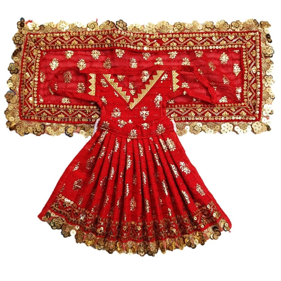 Mata Rani _Poshak_ Vastra for Devi Idol Figure - (24