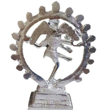 Load image into Gallery viewer, White Metal Nataraja Silver, Showpiece (7.5&quot; Inch)