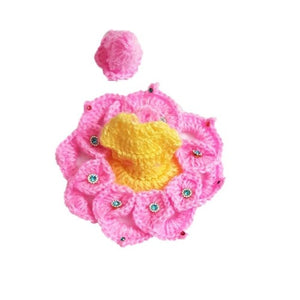 Laddu Gopal/Kanha Ji_ With Cap_Crochet_ Poshak_Size No. 2_Full MB*