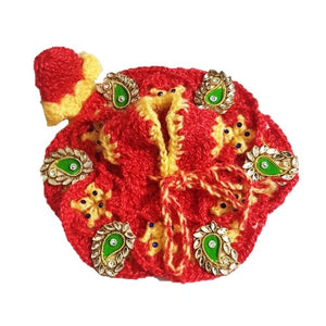 Laddu Gopal/Kanha Ji_ With Cap_Crochet_ Fancy Poshak_Size No. 2