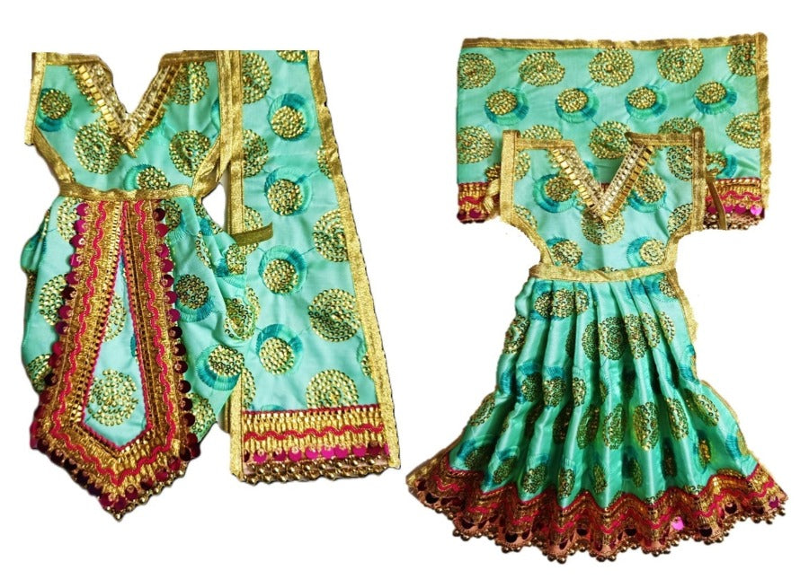 Radha Krishan-Poshak - For Idol Height 1 ft Feet /12 Inchs - Size No. 1