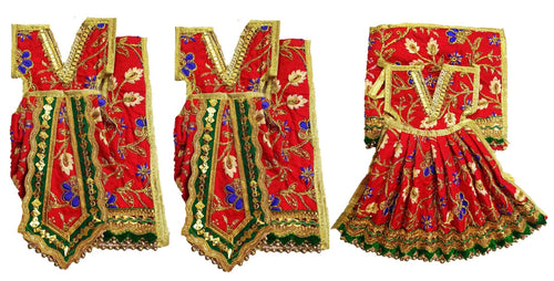 Ram Darbar (Sita-Ram-Lakshman) Poshak - For Idol Height 1 ft Feet /12