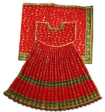 Load image into Gallery viewer, Mata Rani _Poshak- for Idol Height- 3.5 feet/42" Inchs- Size No. 7 (Net + Raw Silk)