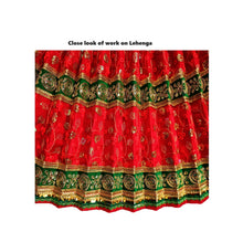 Load image into Gallery viewer, Mata Rani _Poshak- for Idol Height- 3.5 feet/42" Inchs- Size No. 7 (Net + Raw Silk)