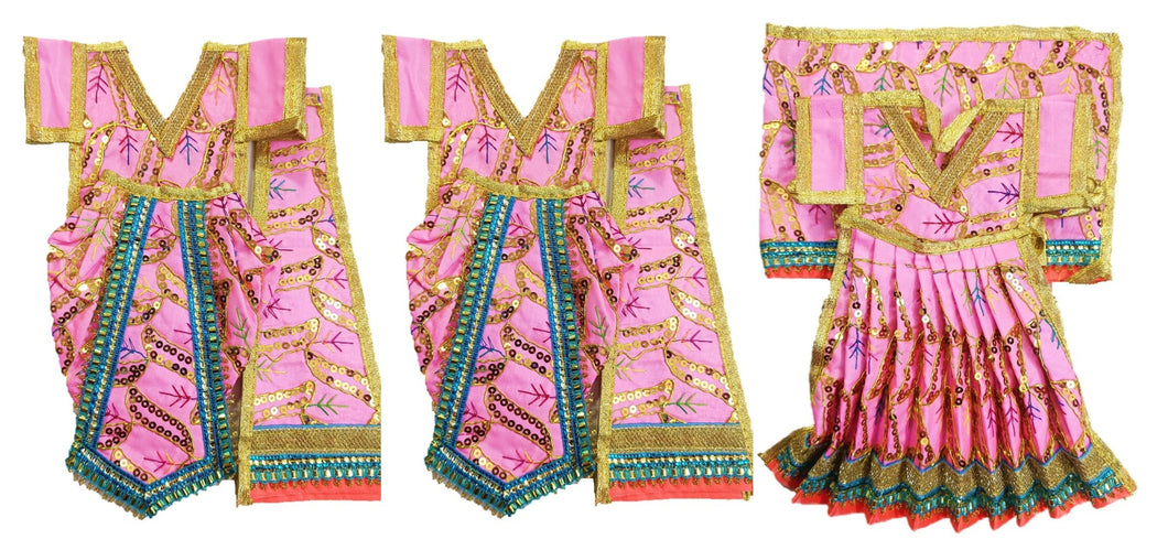 Ram Darbar (Sita-Ram-Lakshman) Poshak - For Idol Height 1 ft Feet /12