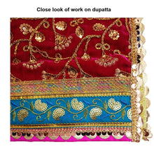 Load image into Gallery viewer, Mata Rani _Poshak_ Vastra for Size Devi Idol Figure - (2 Feet.)_ Size No. 4 (Velvet)