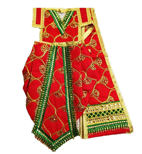 Ganesha/Krishna _Poshak_ Vastra for Size Idol Figure - (16