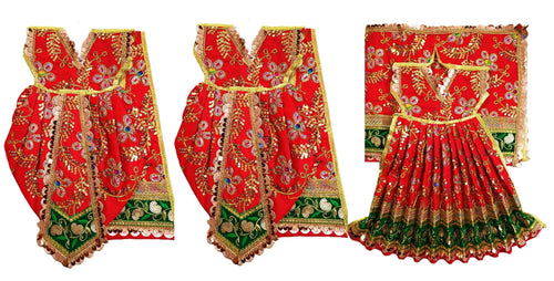 Ram Darbar (Sita-Ram-Lakshman) Poshak - For Idol Height 1.5 ft Feet /18