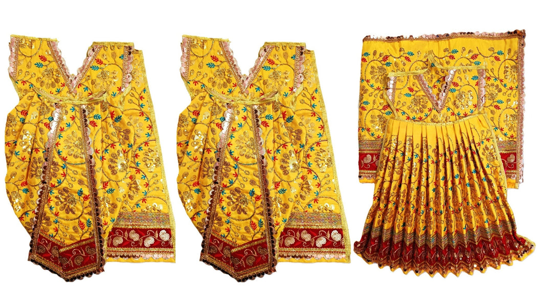 Ram Darbar (Sita-Ram-Lakshman) Poshak - For Idol Height 2 ft Feet /24