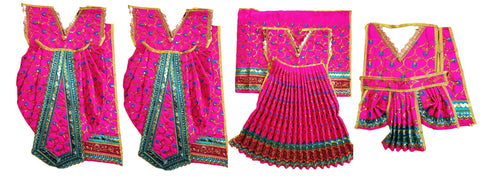 Ram Darbar (Sita-Ram-Lakshman-Hanuman) Poshak - For Idol Height 2.5 ft Feet /30