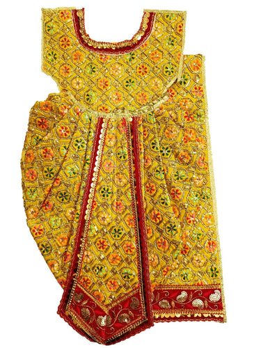 Ganesha/Krishna _Poshak_ Vastra for Size Idol Figure - (2.5 Feet/30