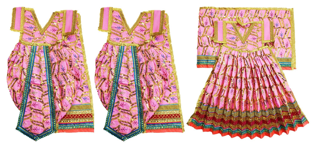 Ram Darbar (Sita-Ram-Lakshman) Poshak - For Idol Height 2 ft Feet /24