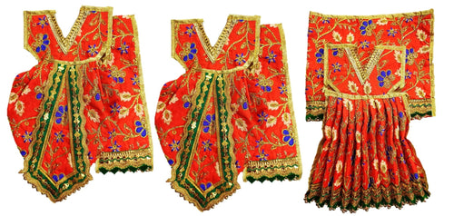 Ram Darbar (Sita-Ram-Lakshman) Poshak - For Idol Height 1.3 ft Feet /16