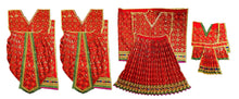 Load image into Gallery viewer, Ram Darbar (Sita-Ram-Lakshman-Hanuman Ji) Poshak - For Idol Height 3.5 ft Feet /42" Inch's - Size No. 7