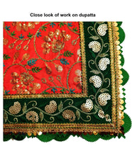Load image into Gallery viewer, Mata Rani _Poshak_ Vastra for Size Devi Idol Figure - (2.5 Feet./30" Inchs)_ Size No. 5