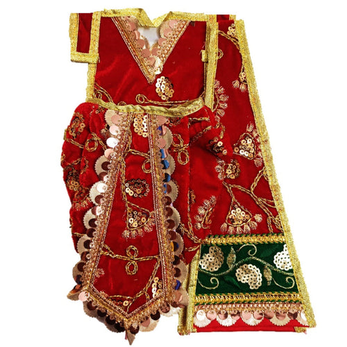 Ganesha _Poshak_ Vastra for Idol Height - (12