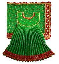 Load image into Gallery viewer, Mata Rani _Poshak_ Vastra for Size Devi Idol Figure - (2.5 Feet./30" Inchs)_ Size No. 5 (Net + Raw Silk)