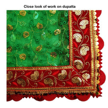 Load image into Gallery viewer, Mata Rani _Poshak_ Vastra for Size Devi Idol Figure - (2.5 Feet./30" Inchs)_ Size No. 5 (Net + Raw Silk)