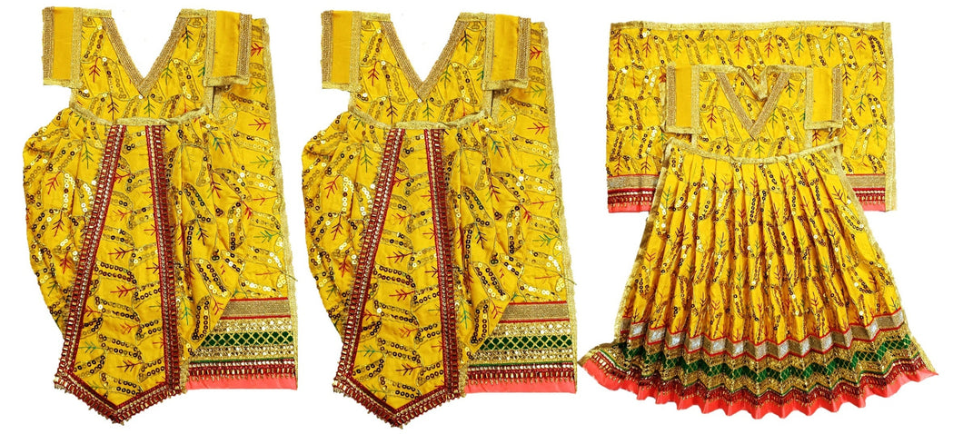 Ram Darbar (Sita-Ram-Lakshman) Poshak - For Idol Height 1.5 ft Feet /18