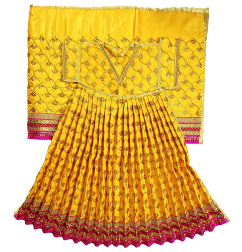 Mata Rani _Poshak_ Vastra for Size Devi Idol Figure - (3 Feet/36