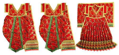 Ram Darbar (Sita-Ram-Lakshman) Poshak - For Idol Height 1.5 ft Feet /18