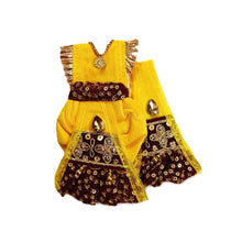 Load image into Gallery viewer, Radha Krishan-Fancy-Poshak Lehenga/Dhoti- Length 3" Inch's for idol total height 6" Inch's
