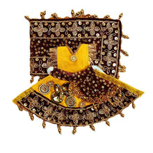 Load image into Gallery viewer, Radha Krishan-Fancy-Poshak Lehenga/Dhoti- Length 3" Inch's for idol total height 6" Inch's