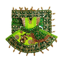 Load image into Gallery viewer, Radha Krishan-Fancy-Poshak Lehenga/Dhoti- Length 3" Inch's for idol total height 6" Inch's