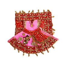 Load image into Gallery viewer, Radha Krishan-Fancy-Poshak Lehenga/Dhoti- Length 3" Inch's for idol total height 6" Inch's
