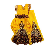 Load image into Gallery viewer, Radha Krishan-Fancy Poshak-Lehenga/Dhoti-Size 4" Inch's for idol total height 7" Inch's