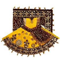 Load image into Gallery viewer, Radha Krishan-Fancy Poshak-Lehenga/Dhoti-Size 4" Inch's for idol total height 7" Inch's