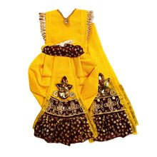 Load image into Gallery viewer, Radha Krishan-Fancy Poshak-Lehenga/Dhoti-Size 5" Inch's for idol total height 9" Inch's