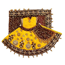 Load image into Gallery viewer, Radha Krishan-Fancy Poshak-Lehenga/Dhoti-Size 5" Inch's for idol total height 9" Inch's