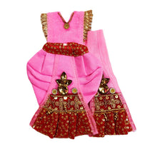 Load image into Gallery viewer, Radha Krishan-Fancy Poshak-Lehenga/Dhoti-Size 5" Inch's for idol total height 9" Inch's
