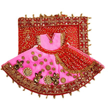 Load image into Gallery viewer, Radha Krishan-Fancy Poshak-Lehenga/Dhoti-Size 5" Inch's for idol total height 9" Inch's