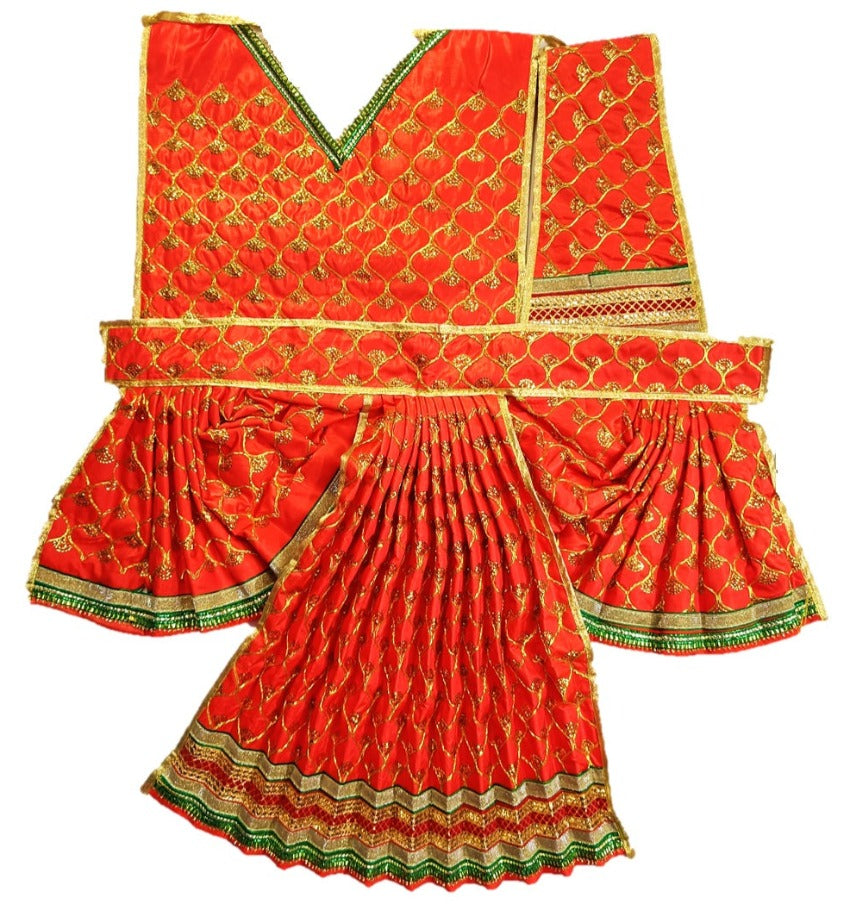 Hanuman Ji Dress - Size No. 6 - for Idol height of 3 feet/ 36