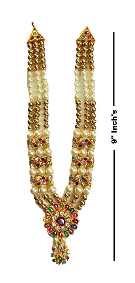 Artificial Moti Haar for home deity