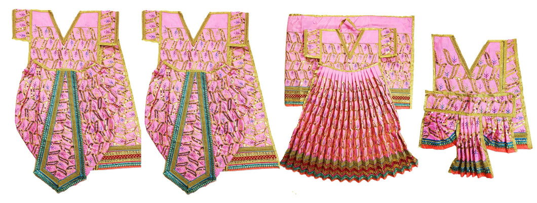 Ram Darbar (Sita-Ram-Lakshman-Hanuman) Poshak - For Idol Height 3 ft Feet /36