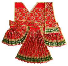Load image into Gallery viewer, Hanuman Ji Dress -for Idol height of 3.5 feet/42" Inch-Size No. 7