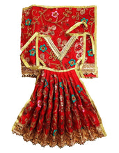 Load image into Gallery viewer, Radha Krishan _Poshak_ for Idol Height- 16" Inch's/1.3 ft feet - Size No. 2 (Net+Raw Silk)