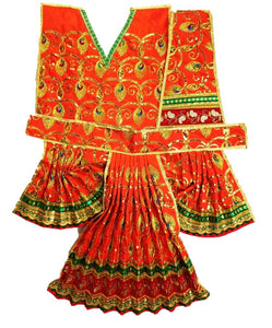 Hanuman Ji Dress - Size No. 5 - for Idol height of 2.5 feet/ 30" Inch's