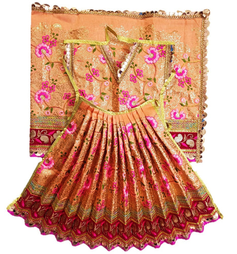 Mata Rani _Poshak_ Vastra for Size Devi Idol Figure - (2 Feet.)_ Size No. 4