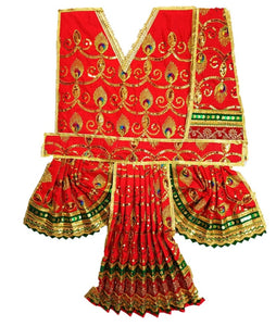 Hanuman Ji Dress - Size No. 4 - for Idol height of 2 feet/ 24" Inch