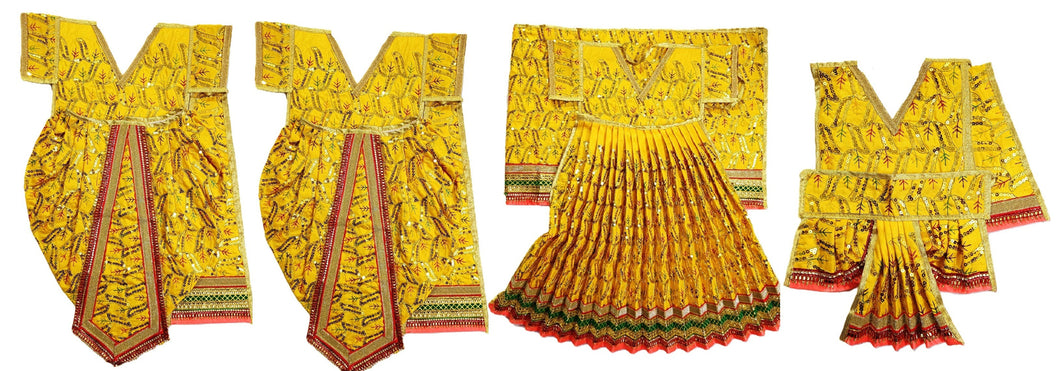 Ram Darbar (Sita-Ram-Lakshman-Hanuman) Poshak - For Idol Height 3 ft Feet /36