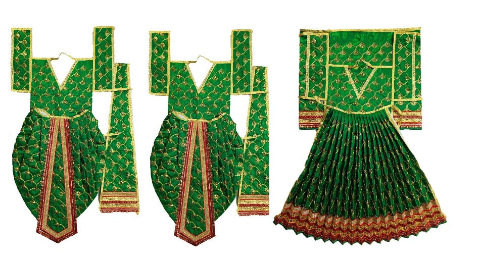 Ram Darbar (Sita-Ram-Lakshman) Poshak - For Idol Height 3 ft Feet /36