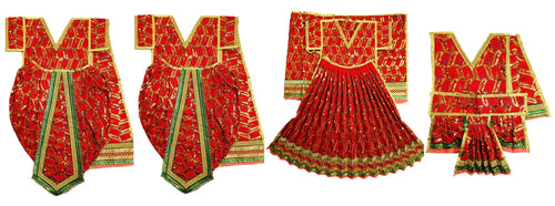 Ram Darbar (Sita-Ram-Lakshman-Hanuman) Poshak - For Idol Height 3 ft Feet /36