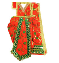 Load image into Gallery viewer, Ram Darbar (Sita-Ram-Lakshman) Poshak - For Idol Height 1.3 ft Feet /16" Inch's - Size No. 2