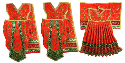 Ram Darbar (Sita-Ram-Lakshman) Poshak - For Idol Height 1.5 ft Feet /18